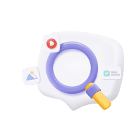 3d-media-file-management-icon-searching-image-video-organization-database-paperwork-sharing-soft-document-flow-app-compound-docs-find-concepts-3d-magnifying-icon-vector-render-illustration