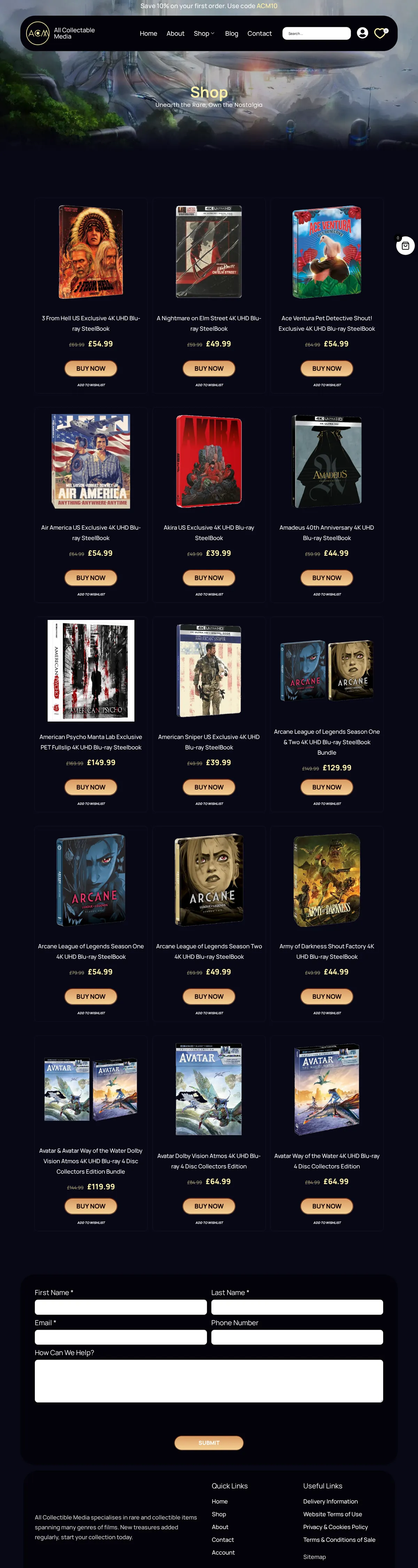 All Collectable Media - Shop page