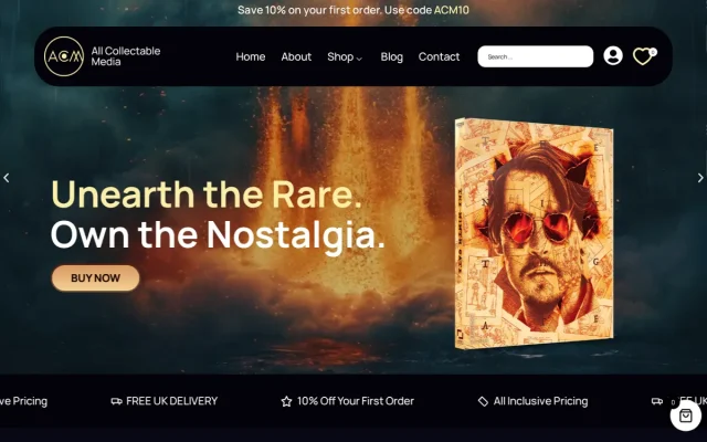 All Collectable Media website designed by InfaCloud