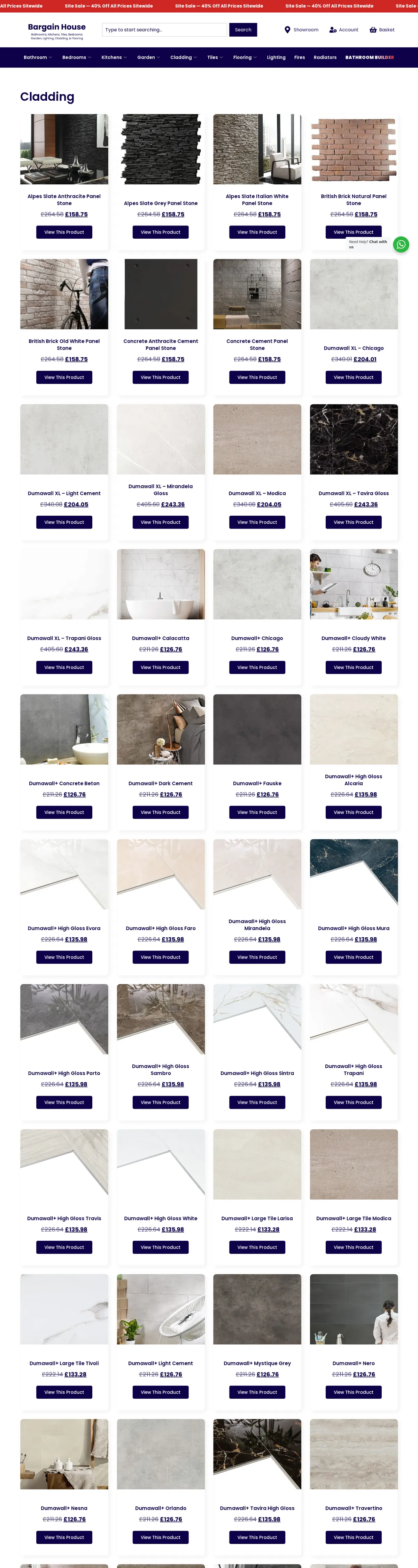 Bargain House - Cladding page