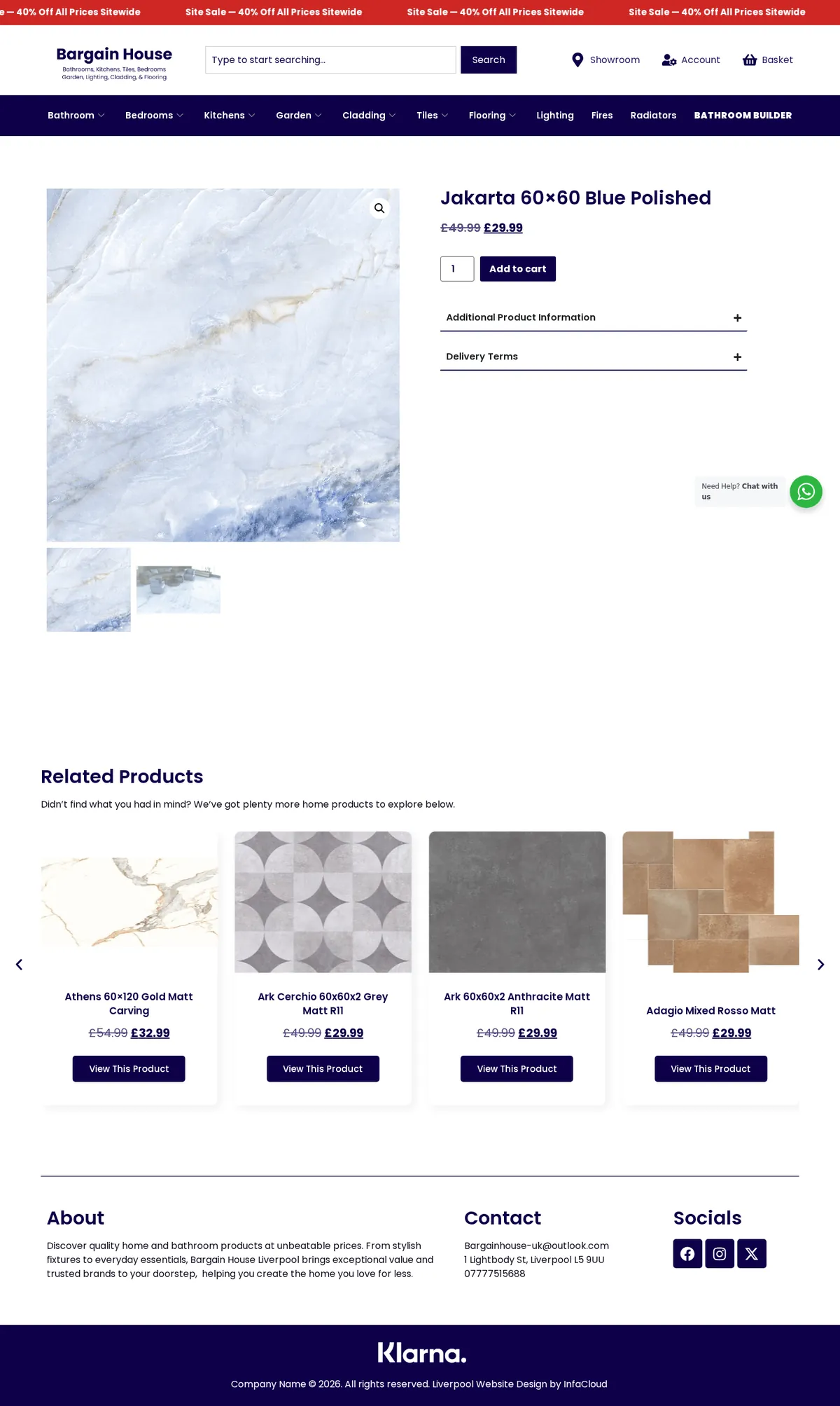 Bargain House - Product Page page