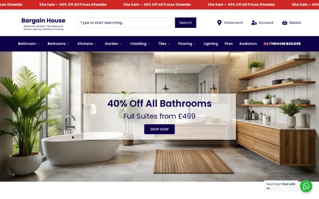 Bargain House website designed by InfaCloud
