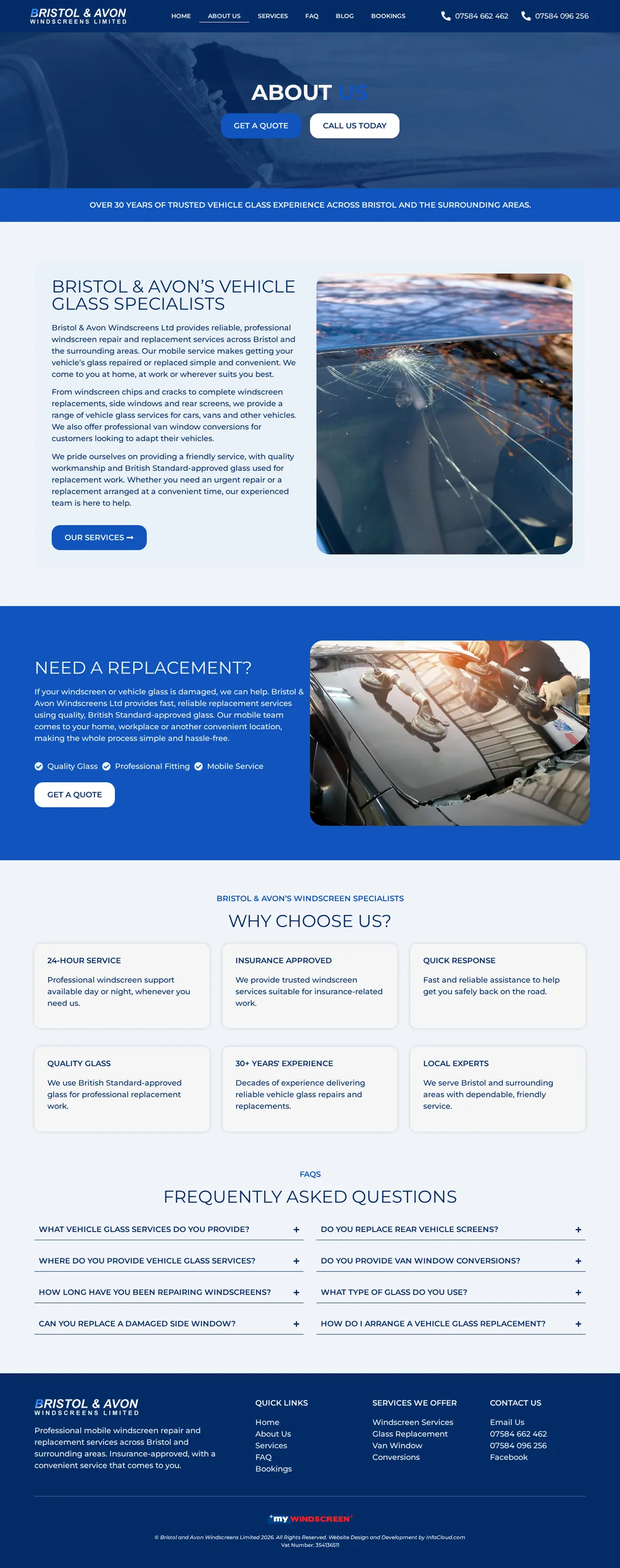Bristol & Avon Windscreens - About Us page