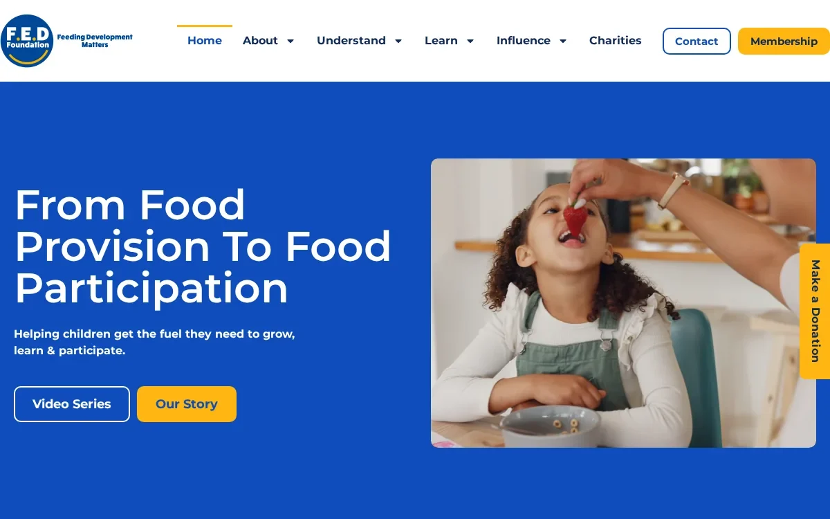 The FED Foundation website designed by InfaCloud