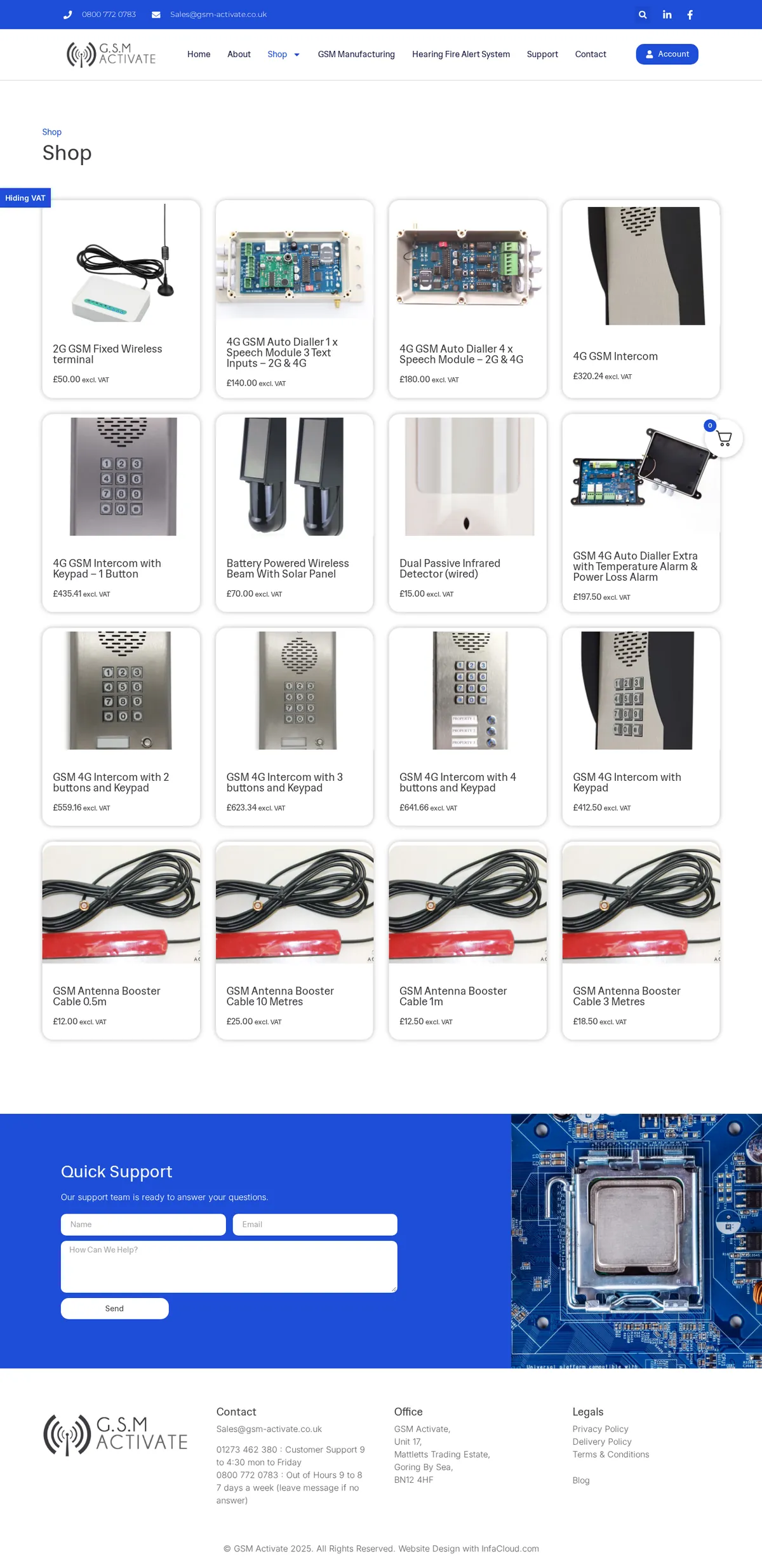 GSM Activate - Shop page