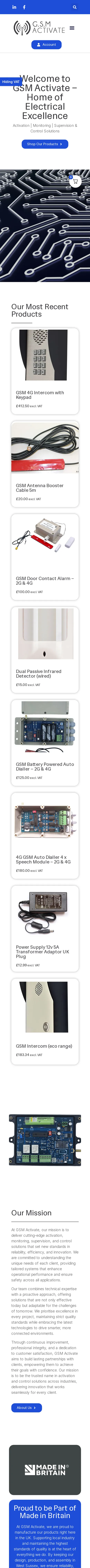 GSM Activate website on a mobile phone