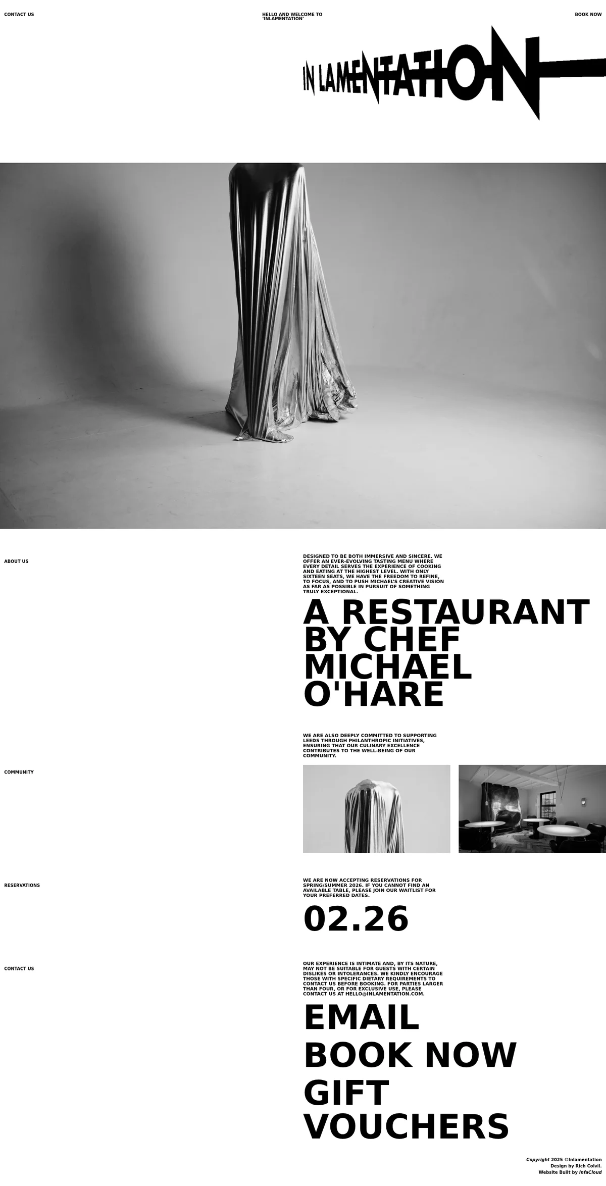 Inlamentation website homepage on desktop, designed and built by InfaCloud