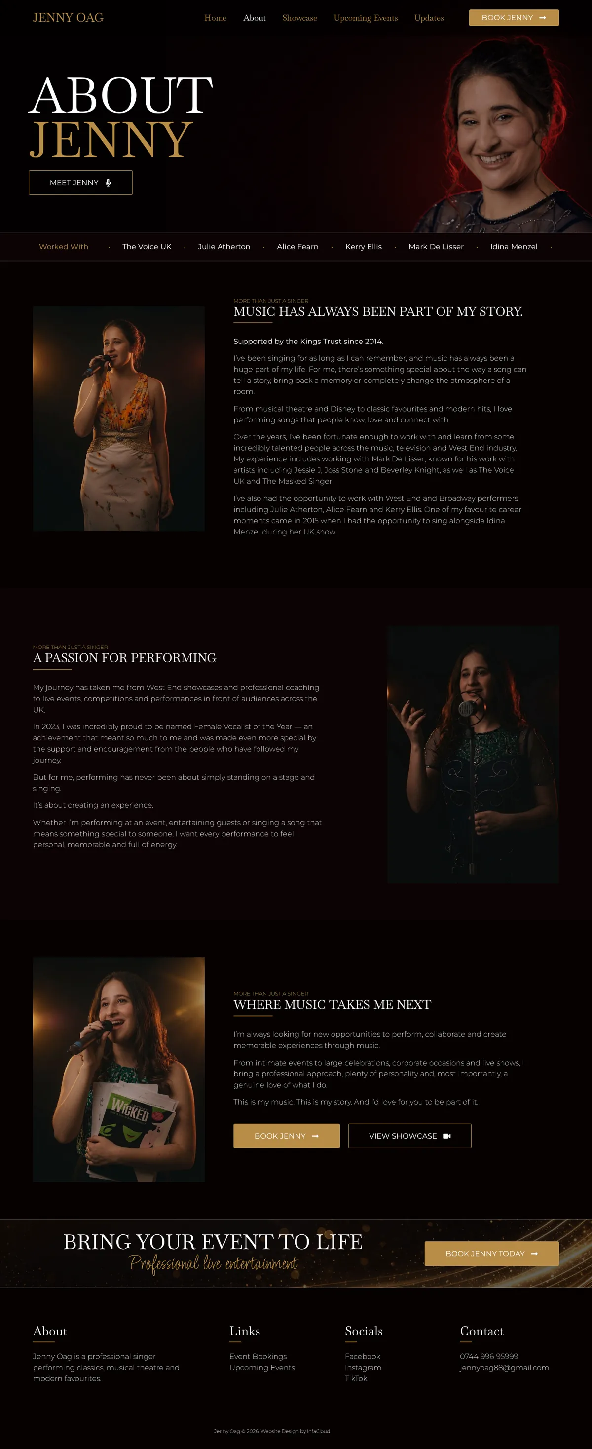 Jenny Oag - About page