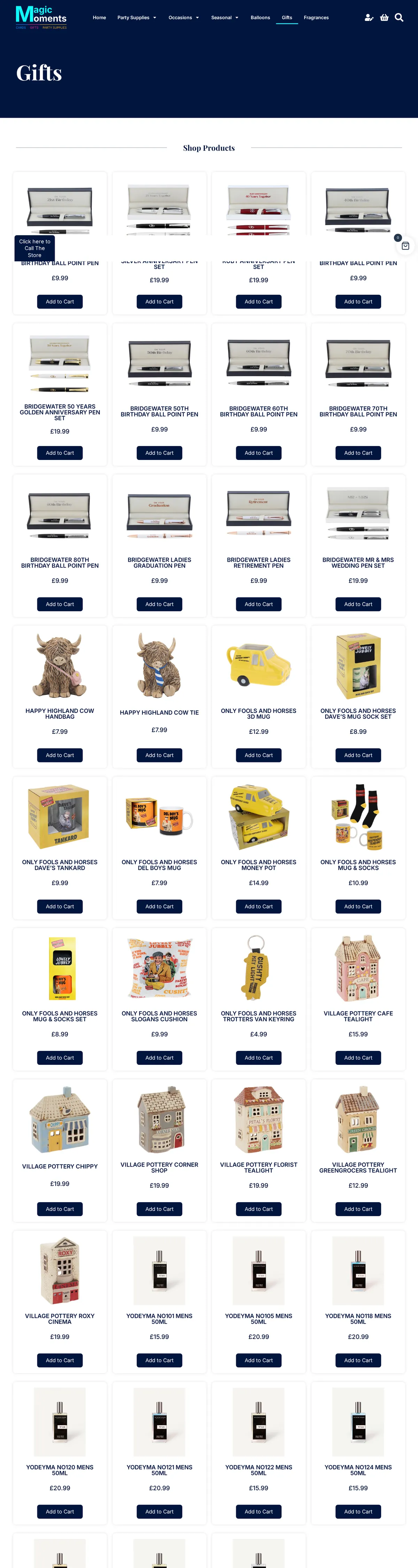 Magic Moments - Gifts page