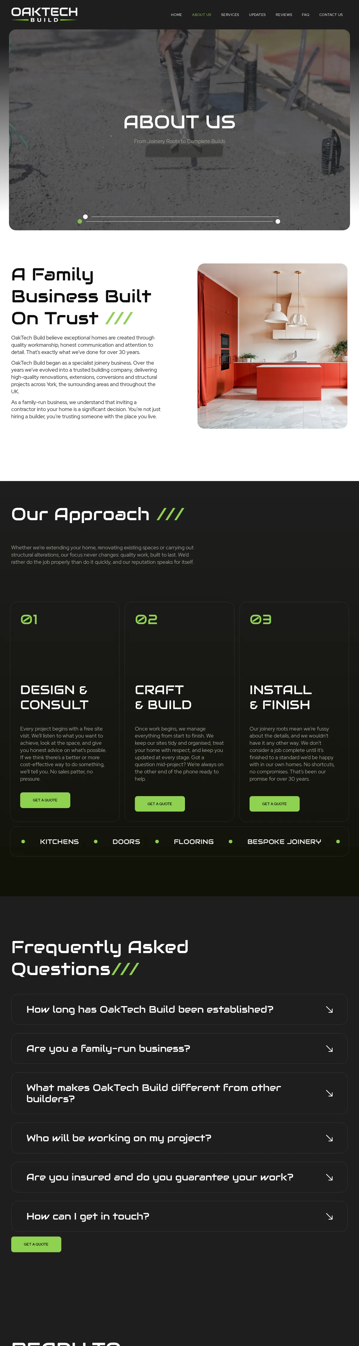 OakTech Build - About Us page