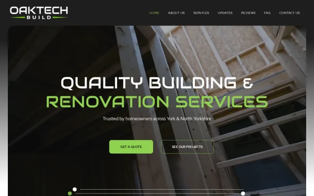 OakTech Build website designed by InfaCloud