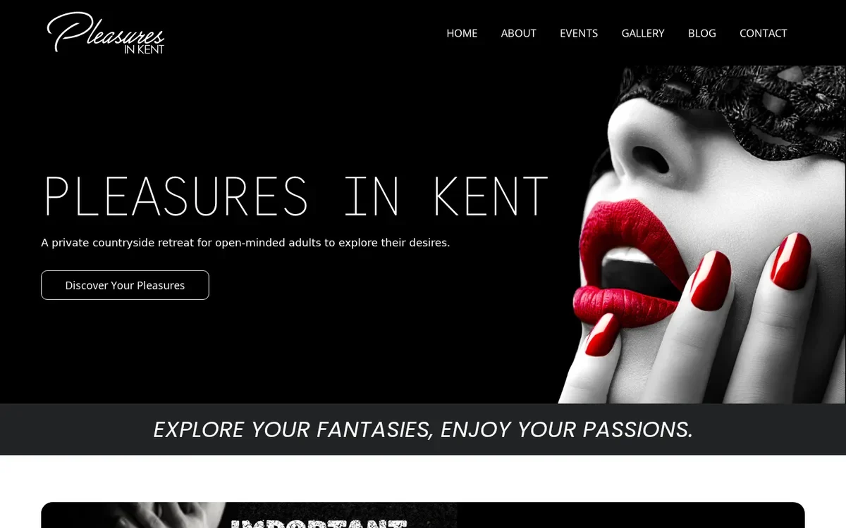 Pleasures in Kent website designed by InfaCloud