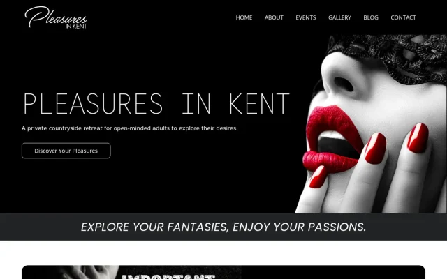 Pleasures in Kent website designed by InfaCloud