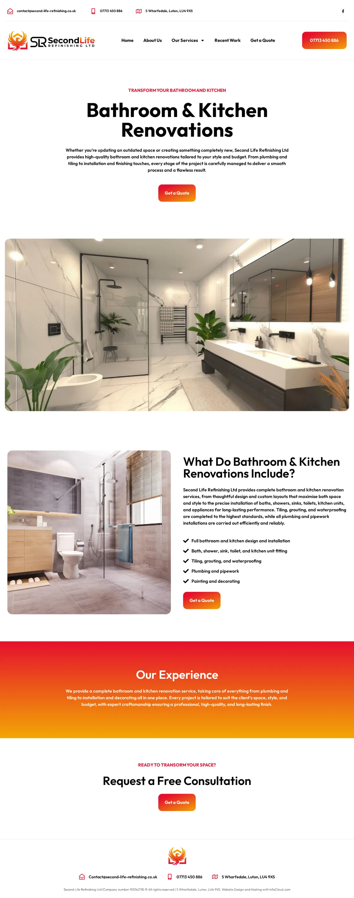 Second Life Refinishing - Bathroom & Kitchen Renovations page