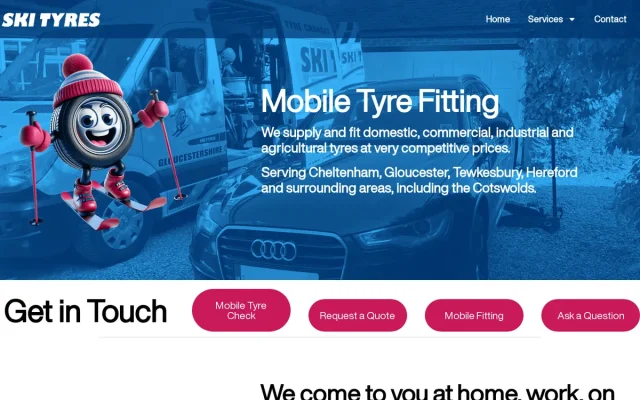 Ski Tyres website designed by InfaCloud