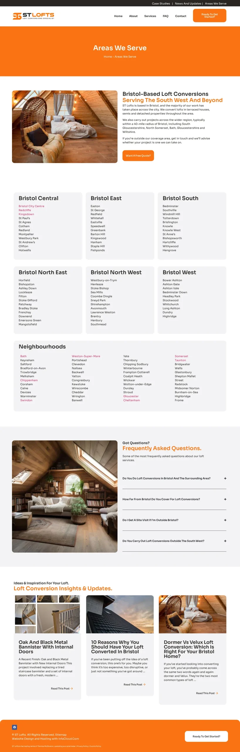 ST Lofts - Areas We Serve page