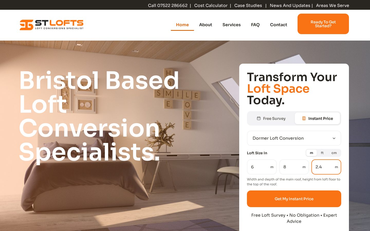 ST Lofts website page