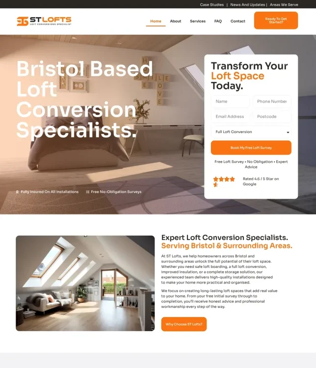 ST Lofts website designed by InfaCloud